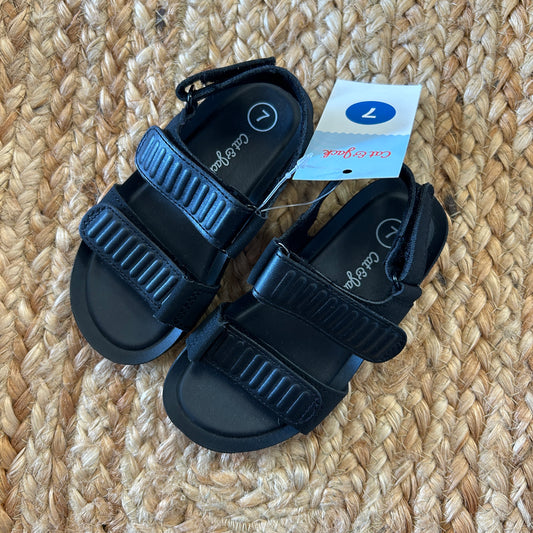 Black Velcro Sandals NEW!