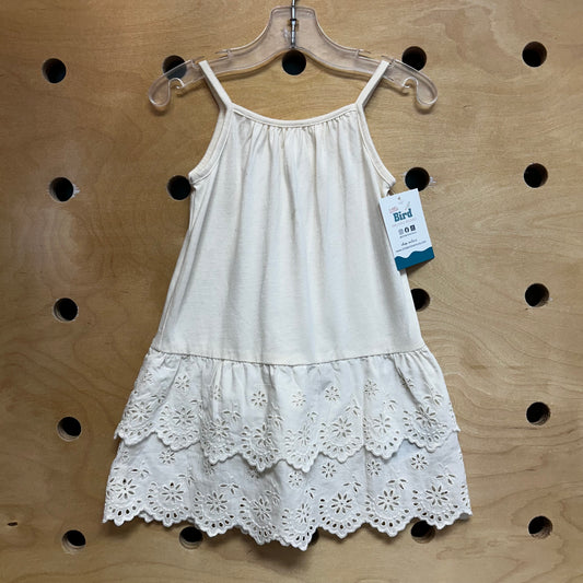 Cream Eyelet Tank Dress