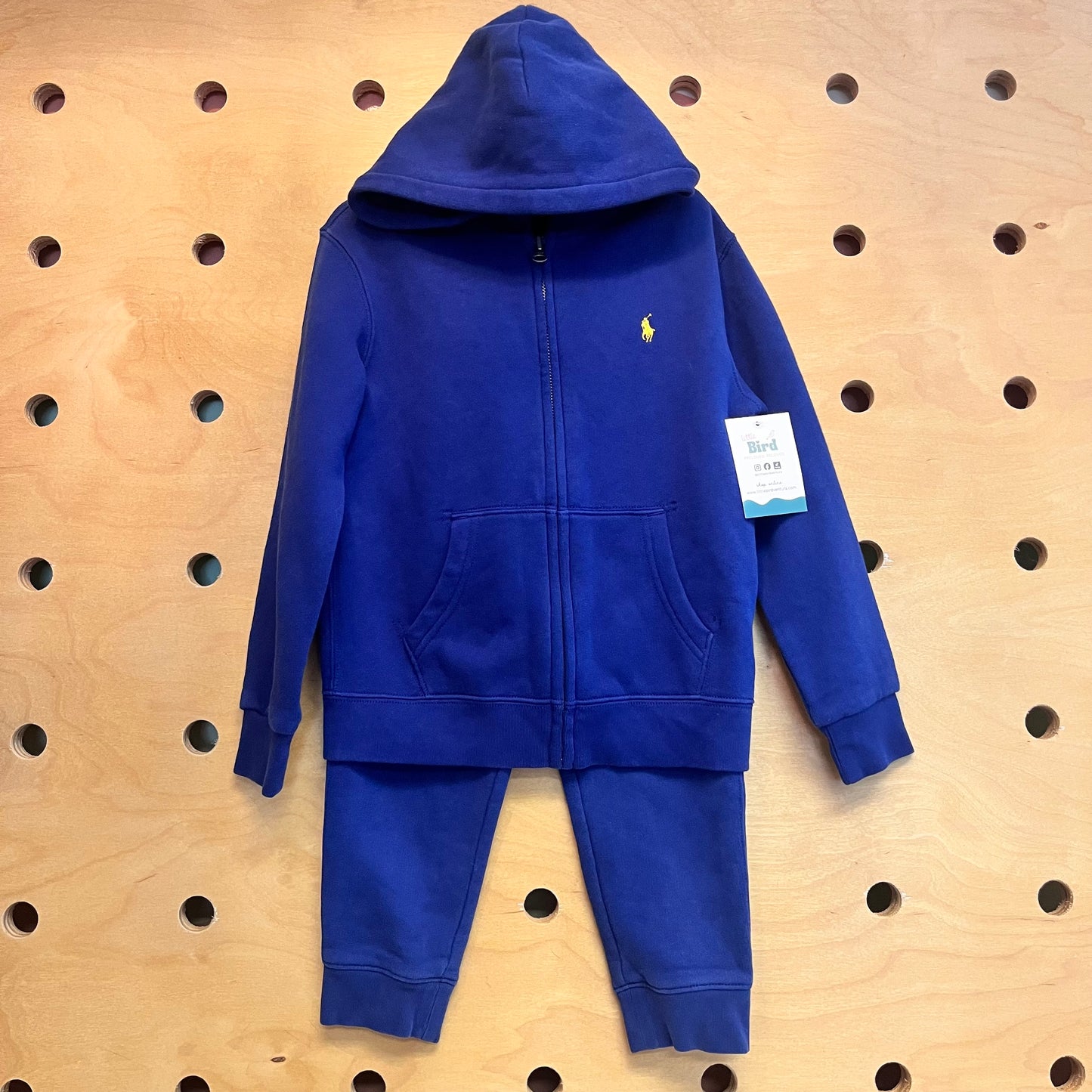 Blue Zip Hoodie & Joggers Outfit
