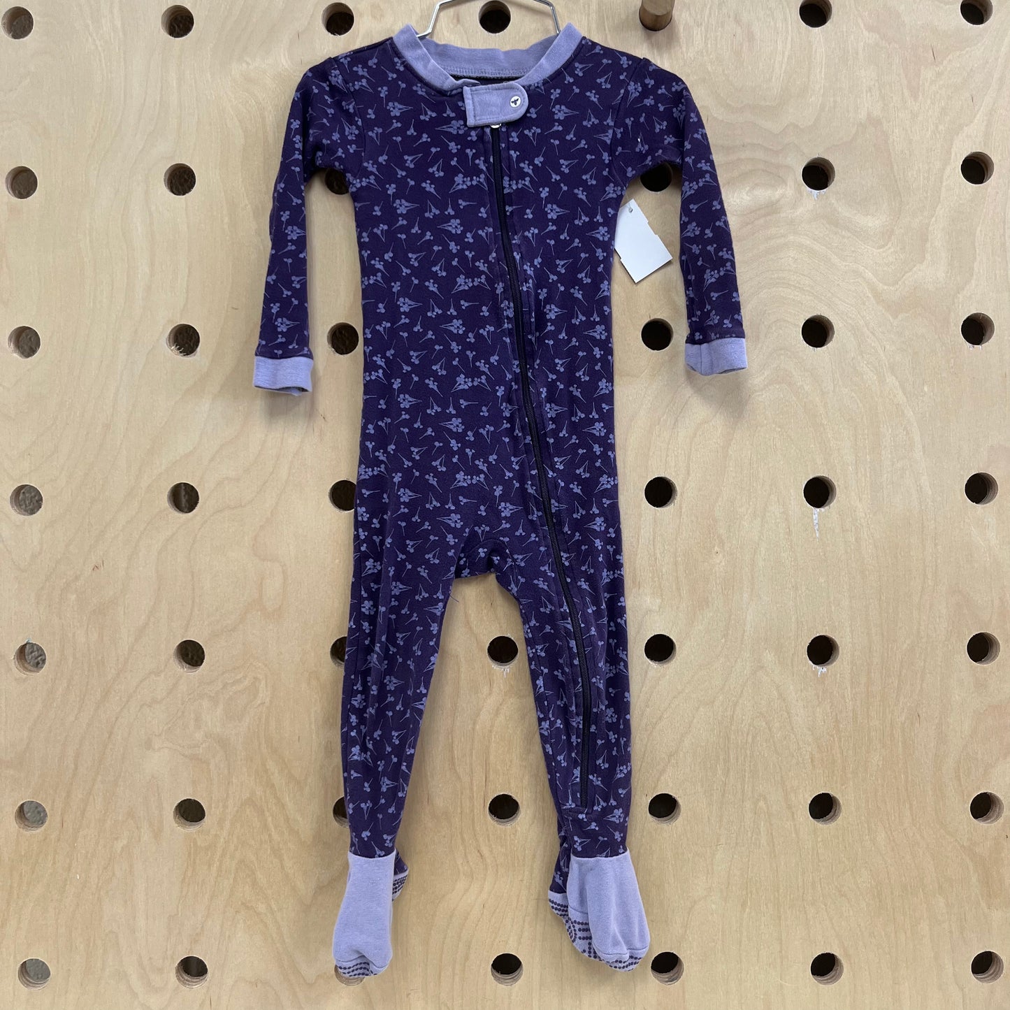 Purple Floral Footie Pajamas
