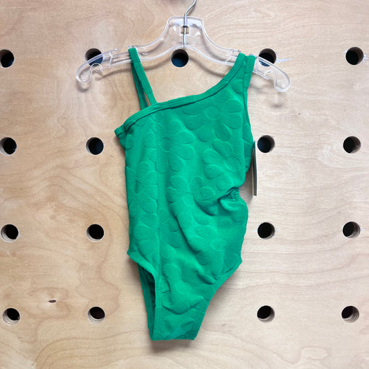 Green Terry Flower Swimsuit