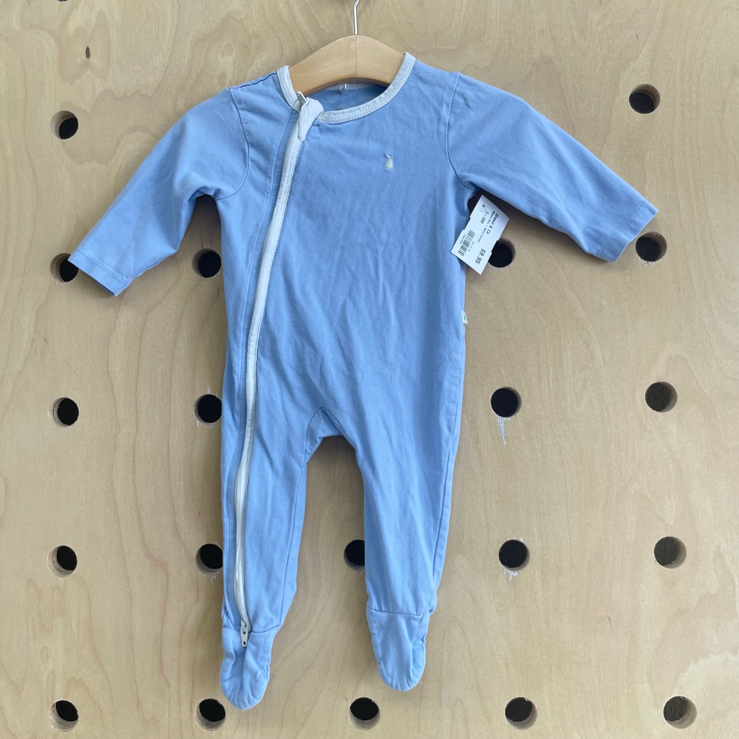 Organic Blue + White Footies