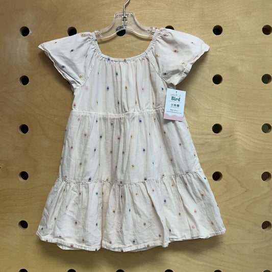 Cream/Multicolor Speckled Dress