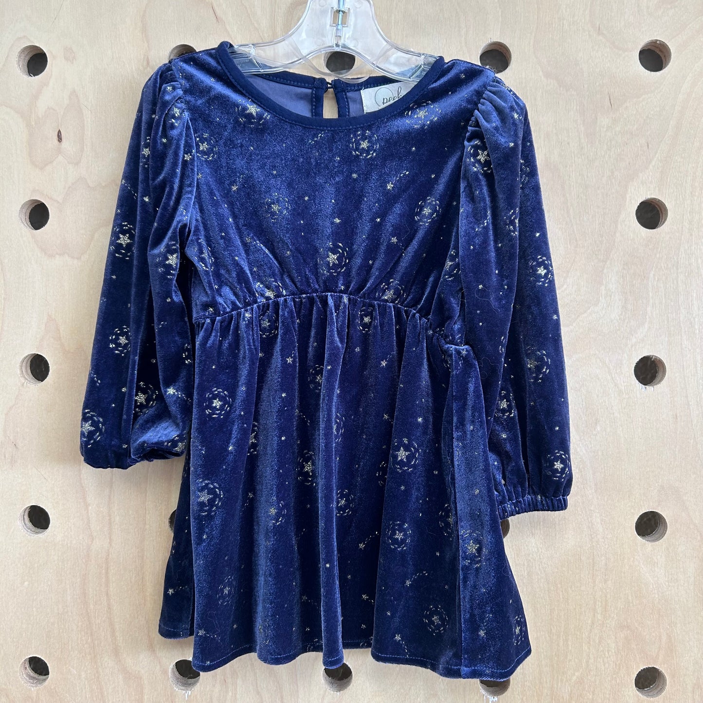 Indigo Stars Crushed Velvet Dress – Little Bird