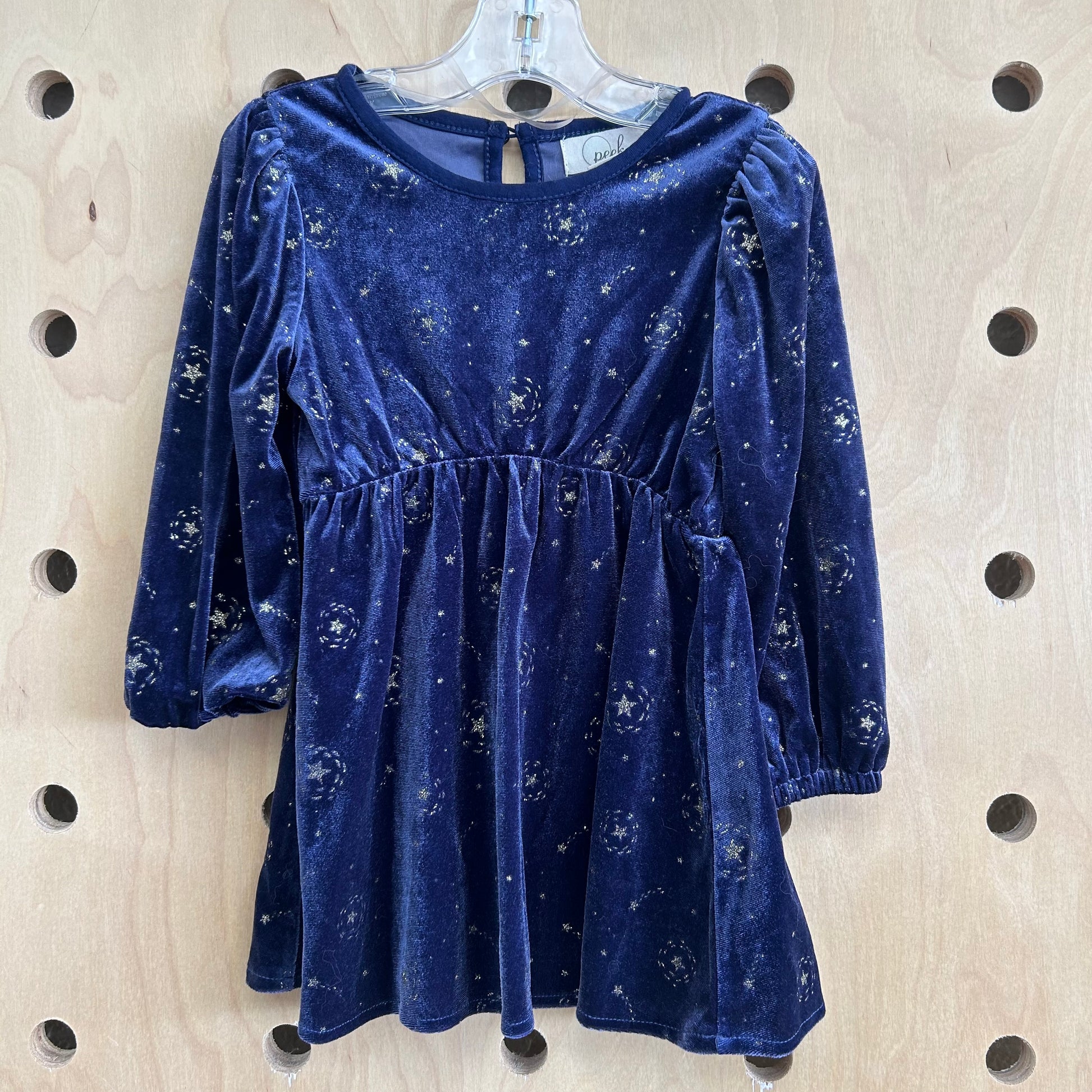 Indigo Stars Crushed Velvet Dress – Little Bird