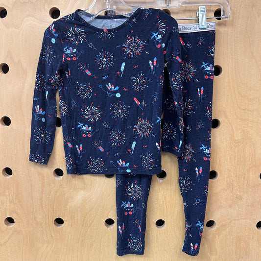 Blue Bamboo Fireworks Pajamas