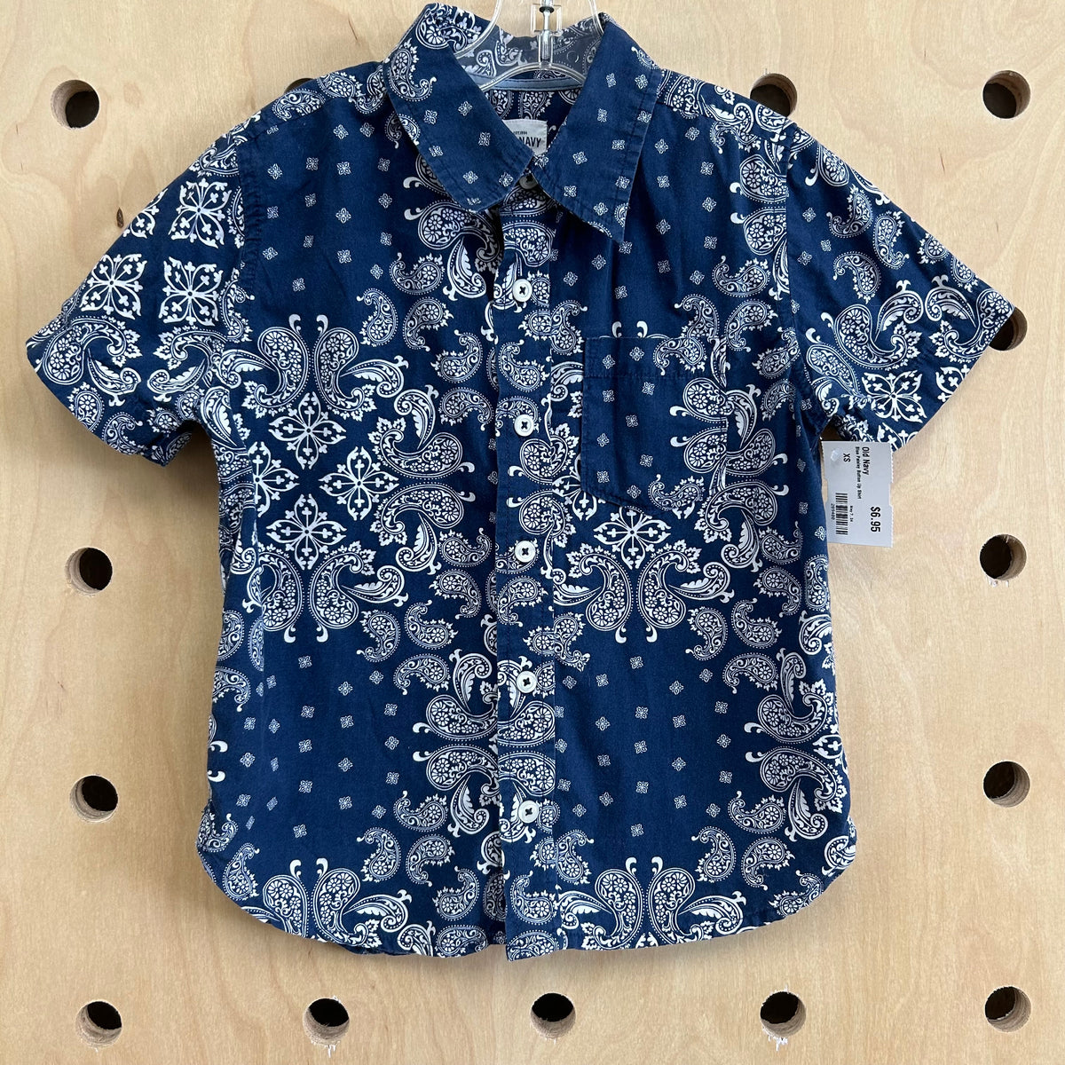 Blue Paisley Button Up Shirt