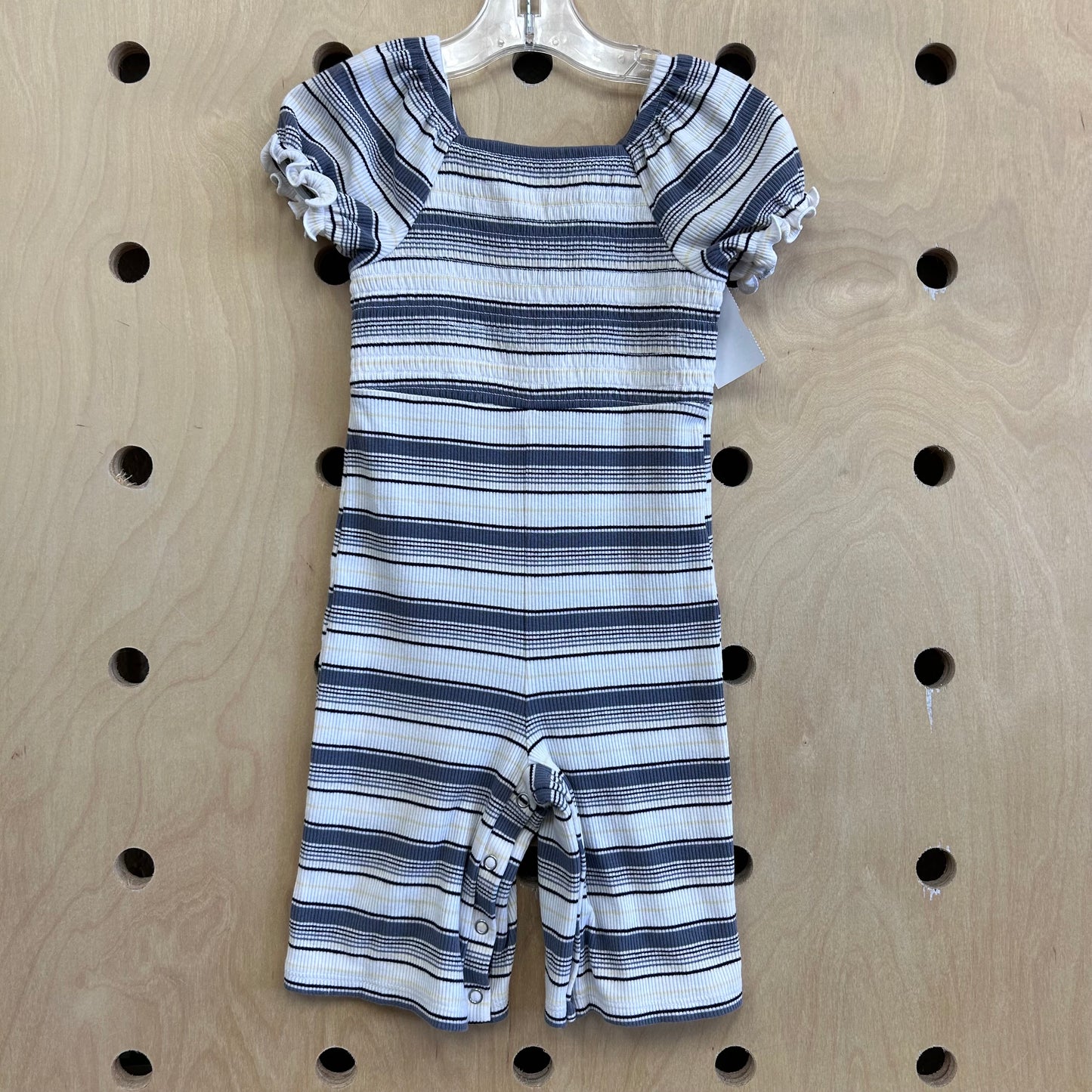 Grey & Yellow Wide Leg Romper