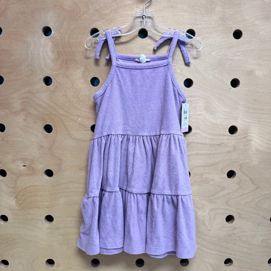 Lavender Terry Tiered Dress