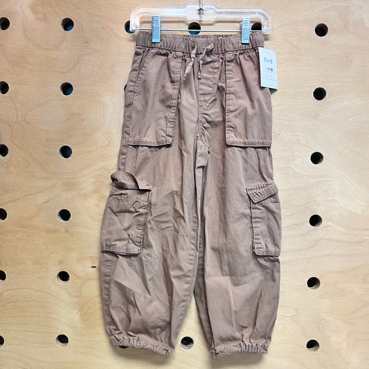 Brown Drawstring Cargo Pants