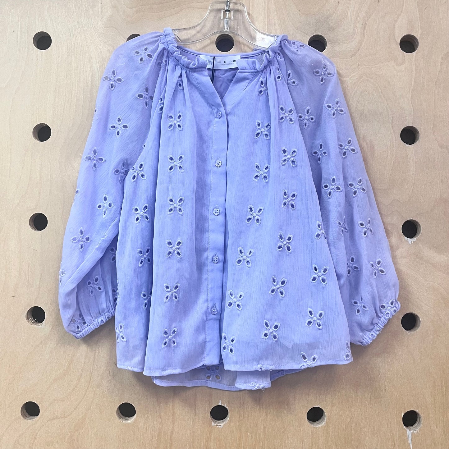 Lavender Floral Cutout Button Top NEW!