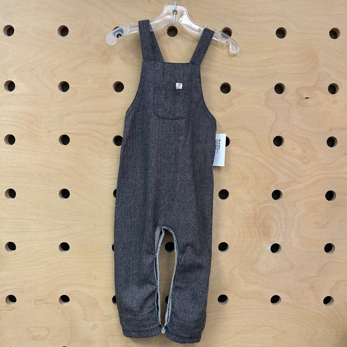 Grey Herringbone Romper