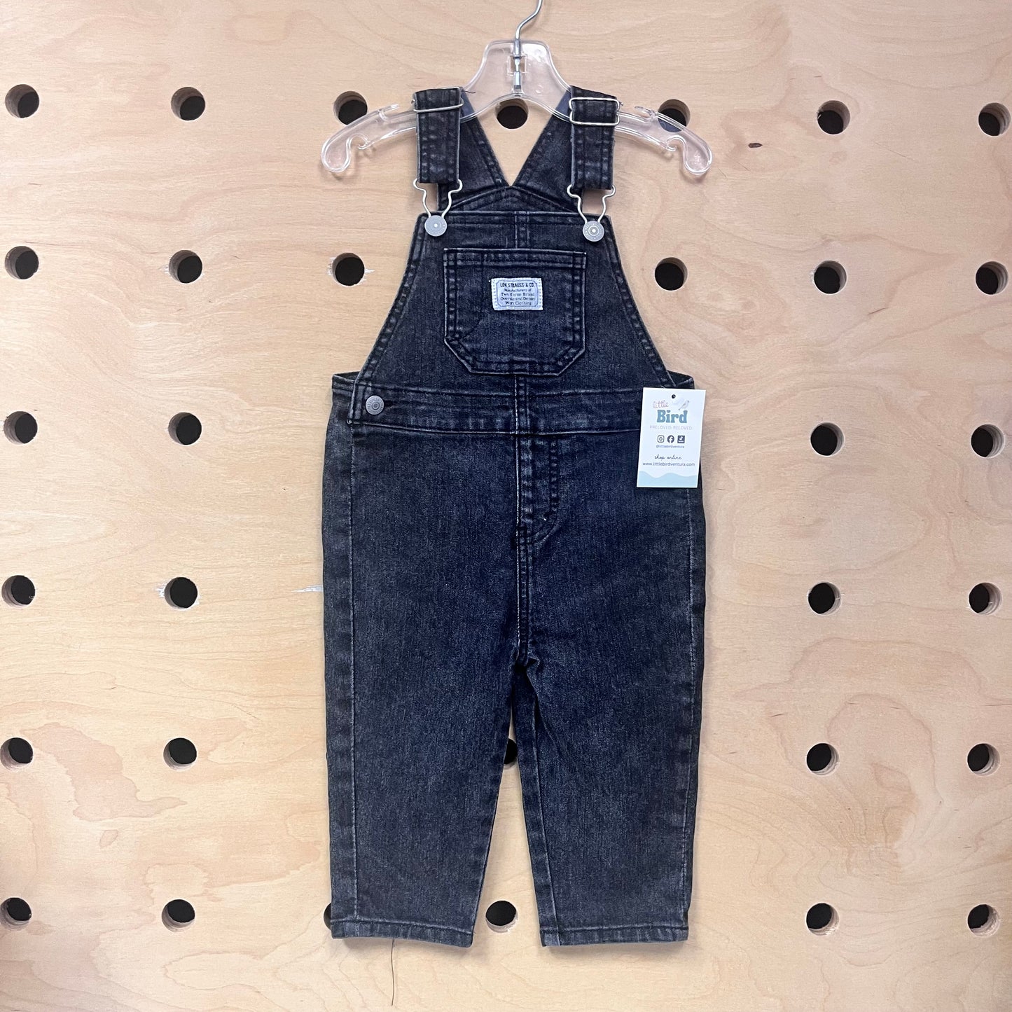 Black Denim Overalls