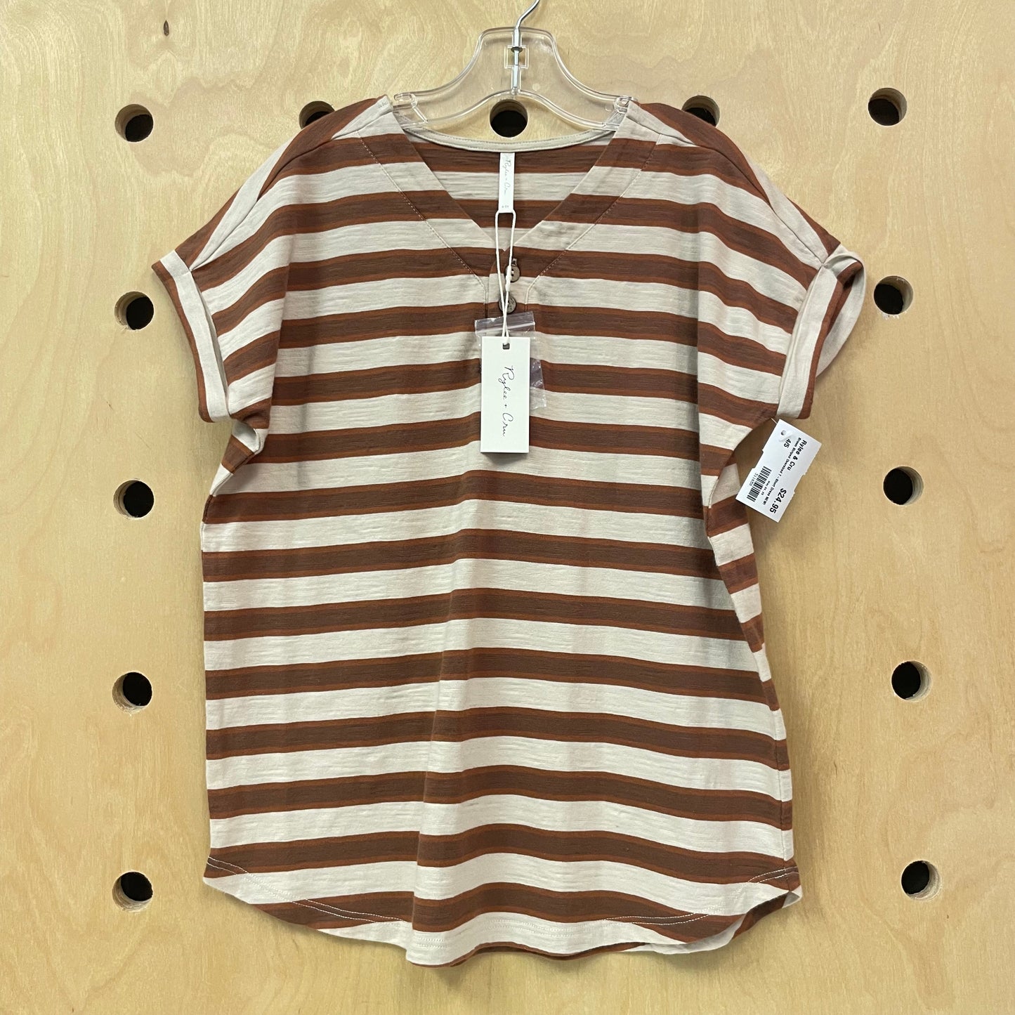 Brown Striped Oversized T-Short Dress NEW!