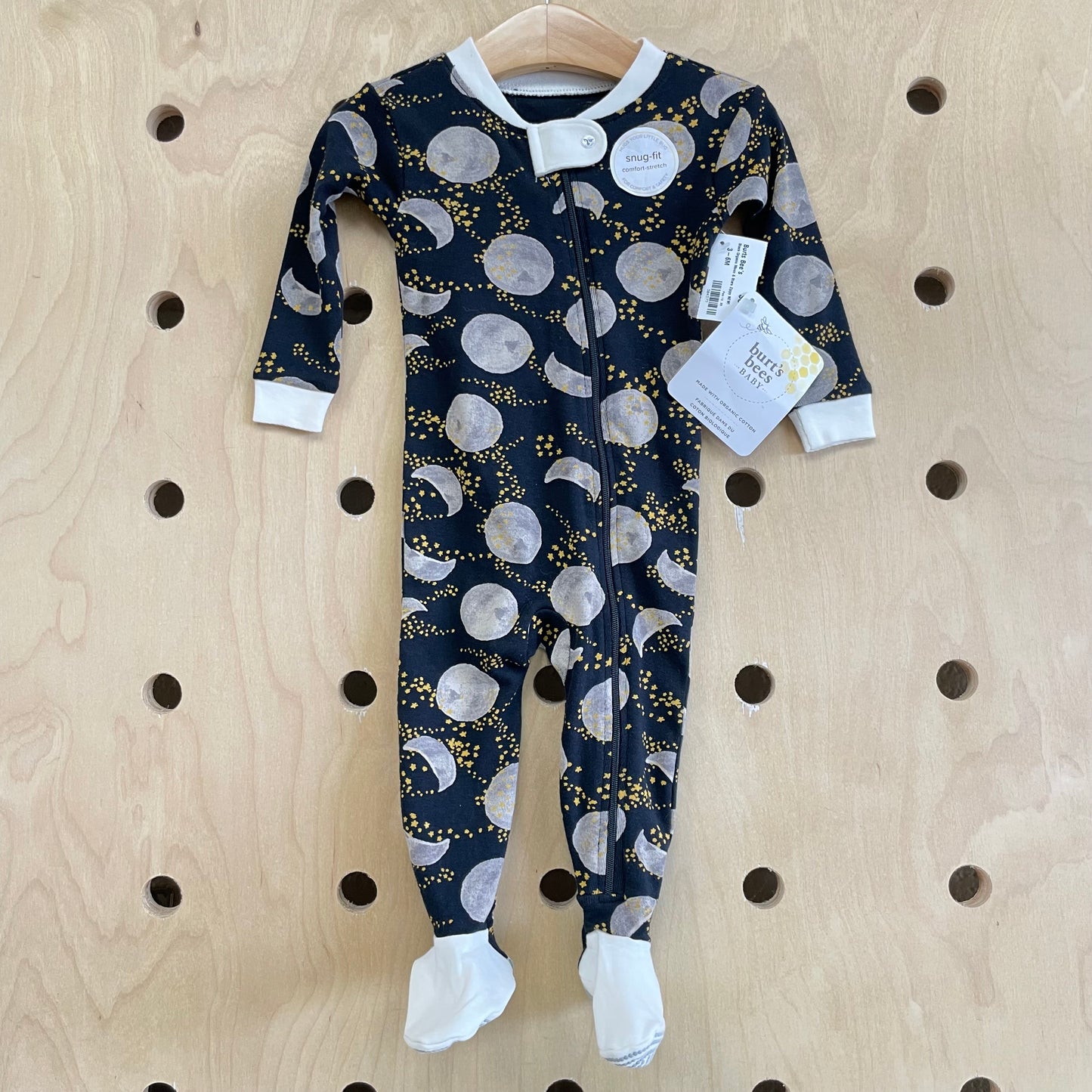 Black Organic Moon & Stars Zippy NEW!