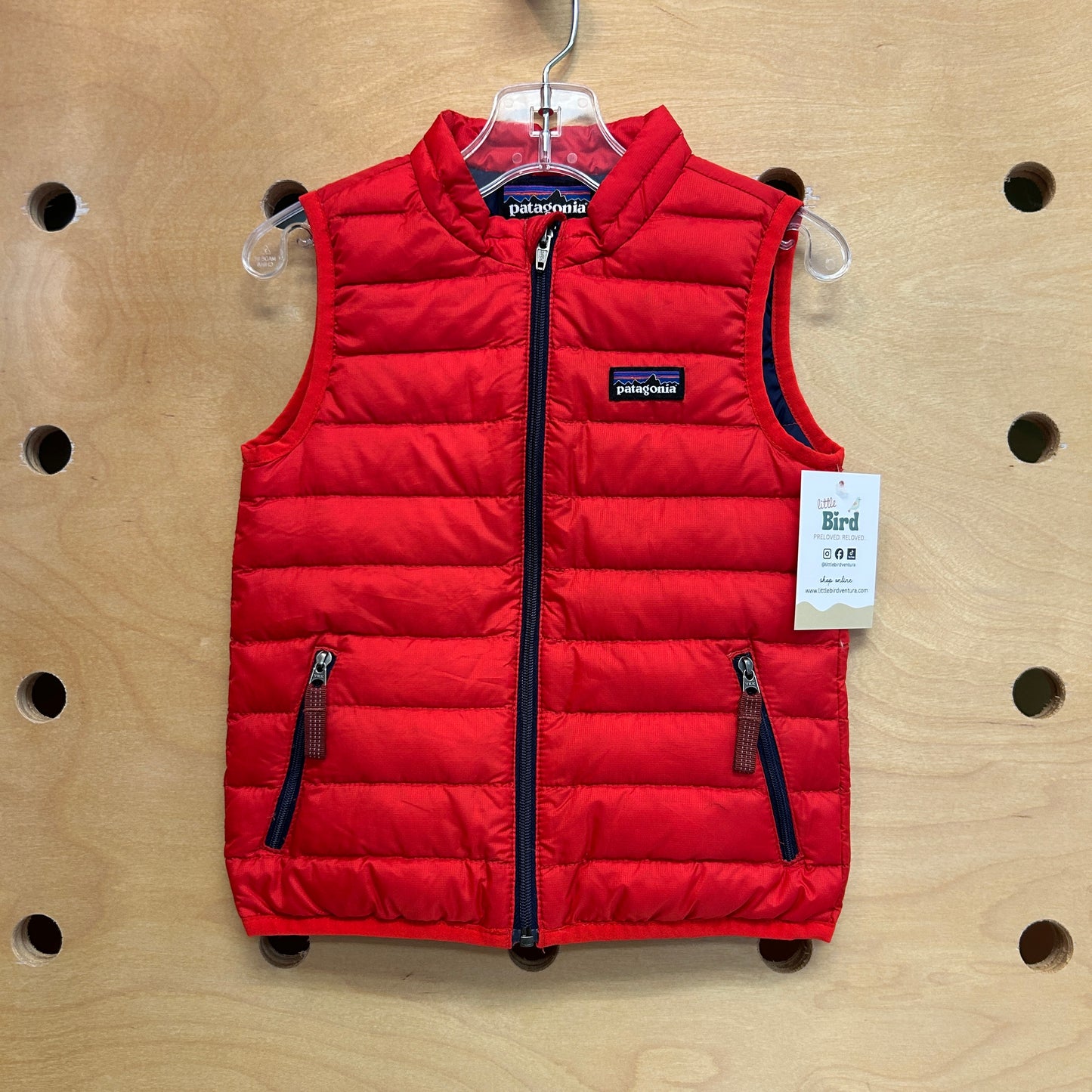 Baby Down Sweater Vest Red