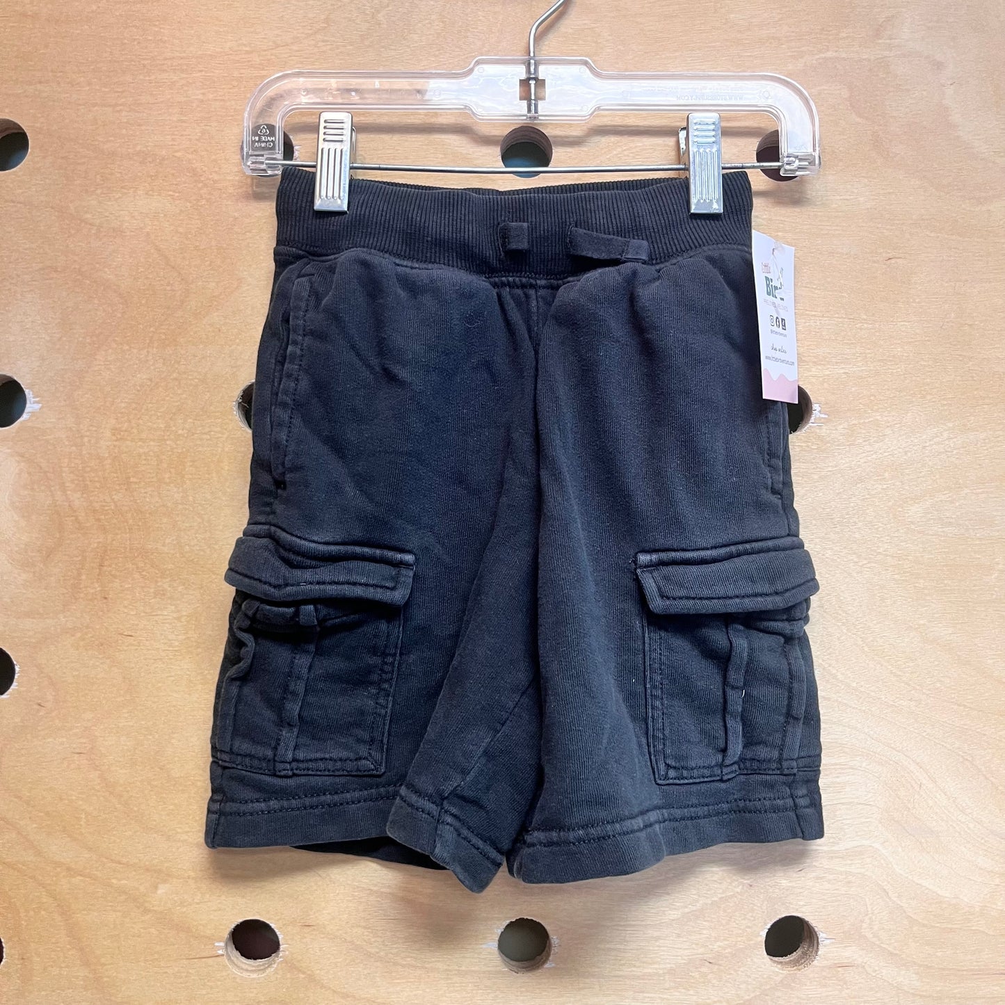 Black Pocket Drawstring Shorts