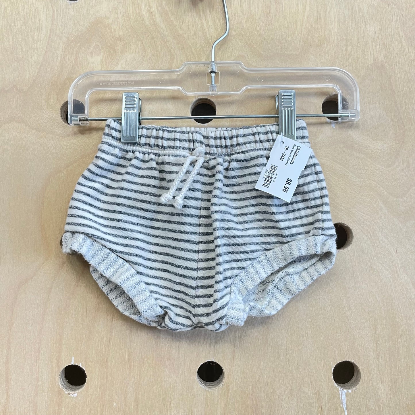 Grey Striped Shorties
