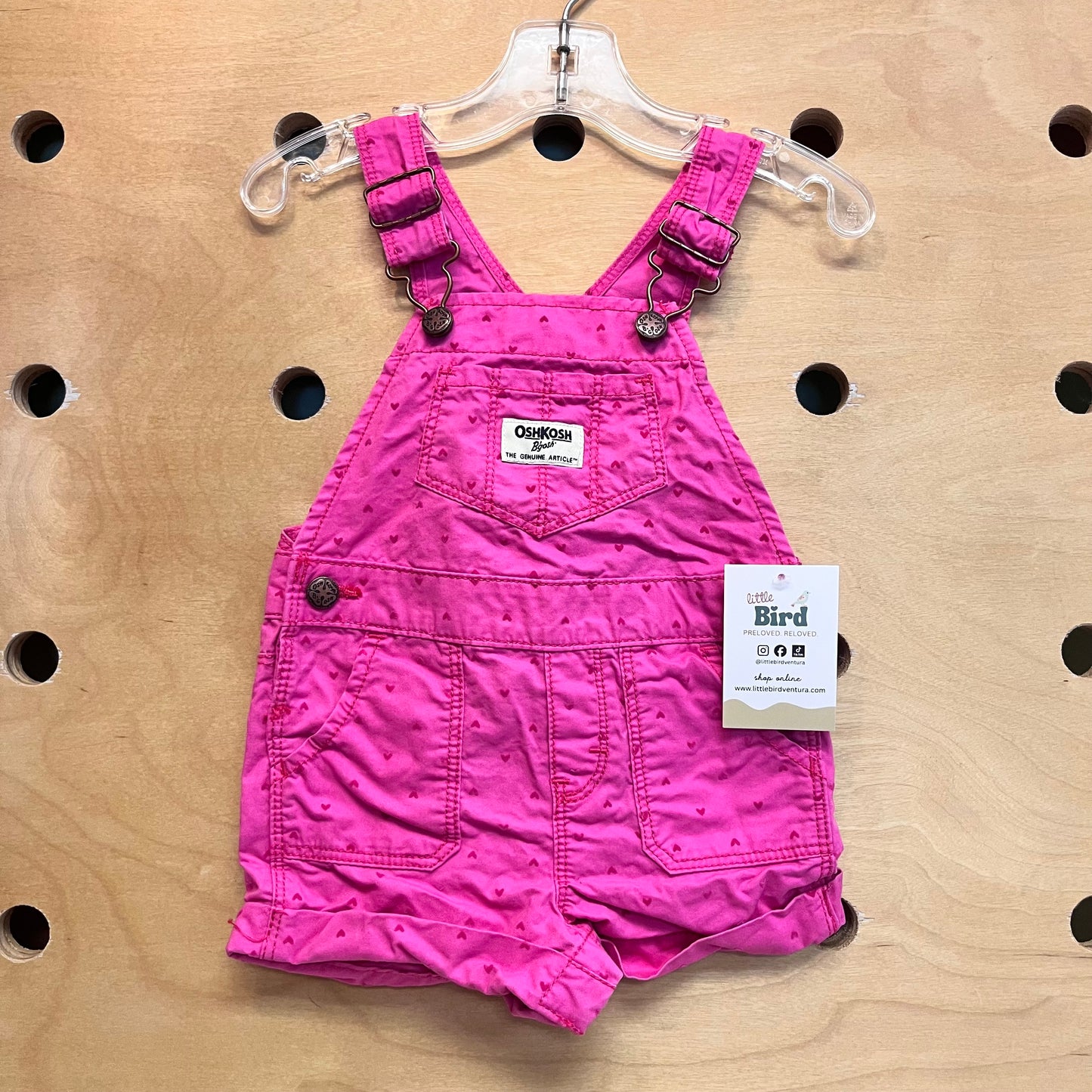 Pink Hearts Shortalls