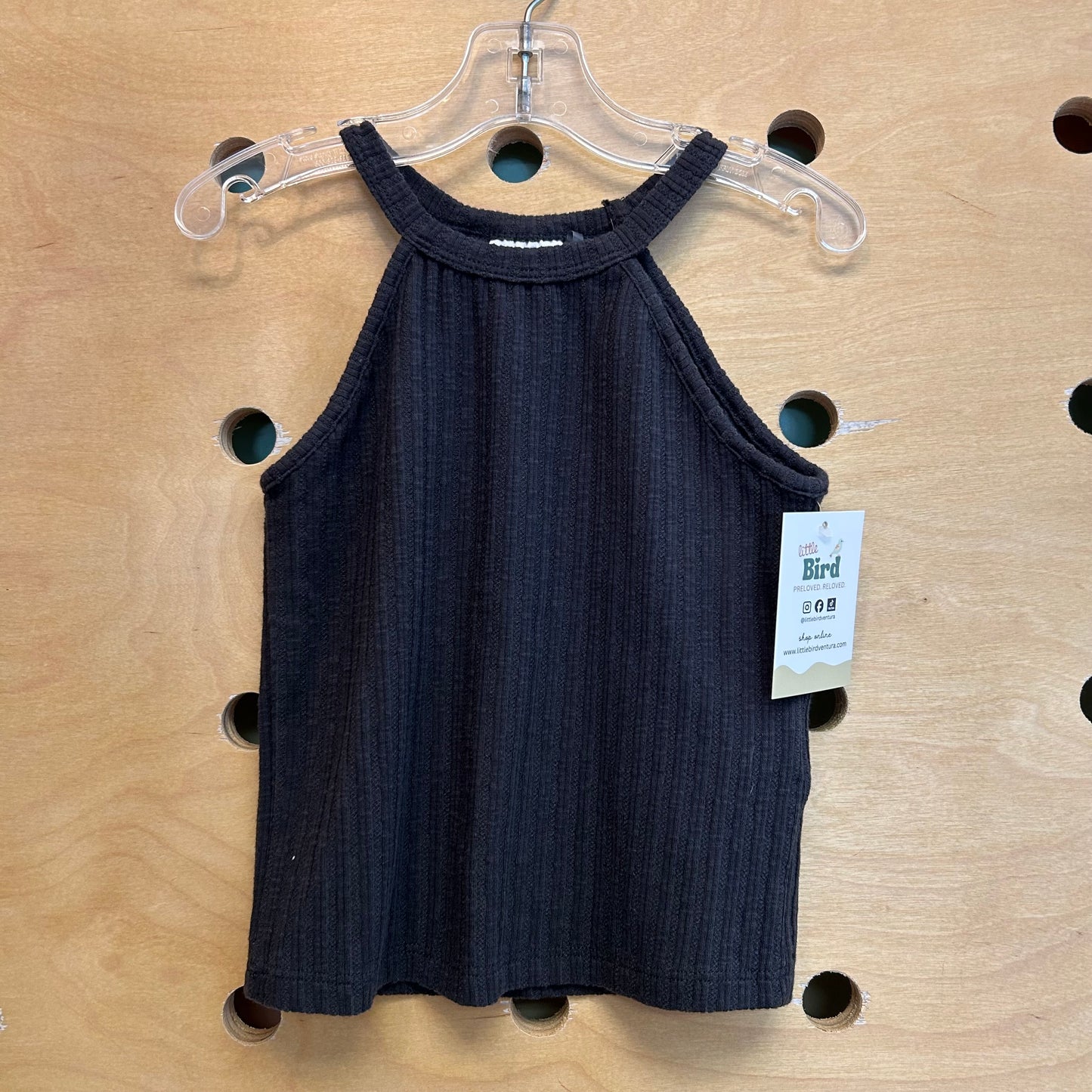 Black Ribbed Tank