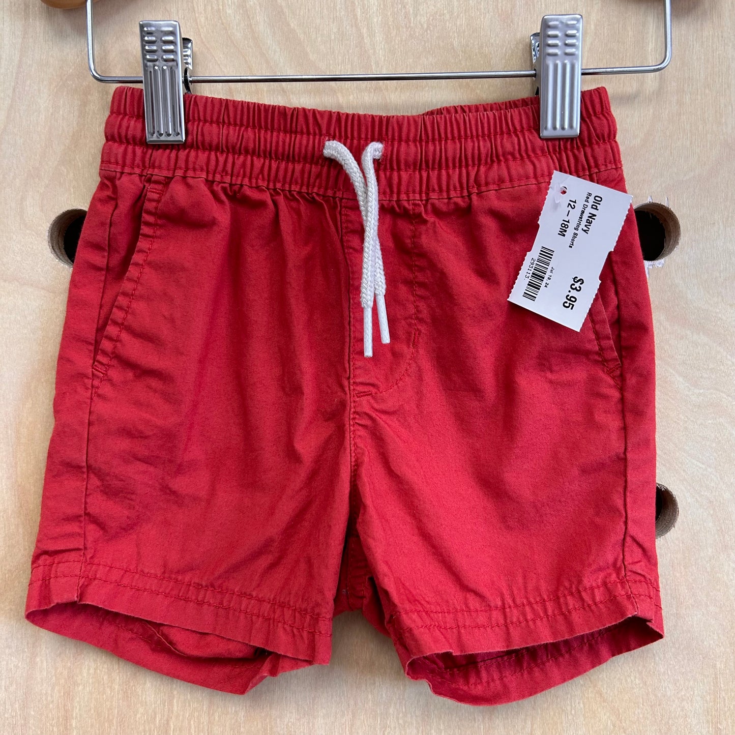 Red Drawstring Shorts