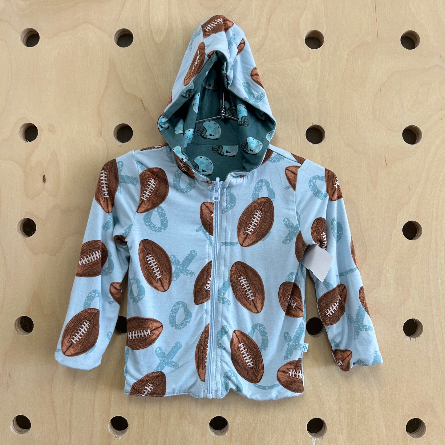 Reversible Football Zip Hoodie