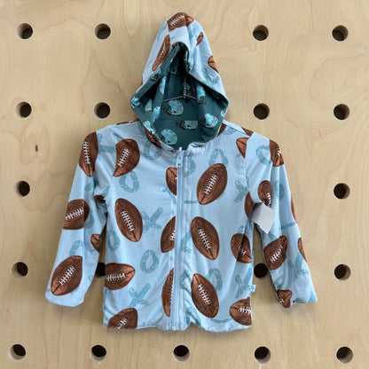 Reversible Football Zip Hoodie