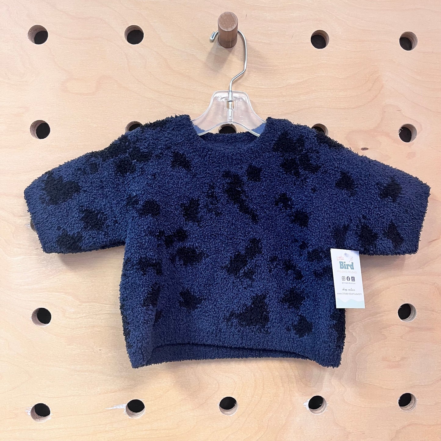 Blue & Black Fuzzy Sweater