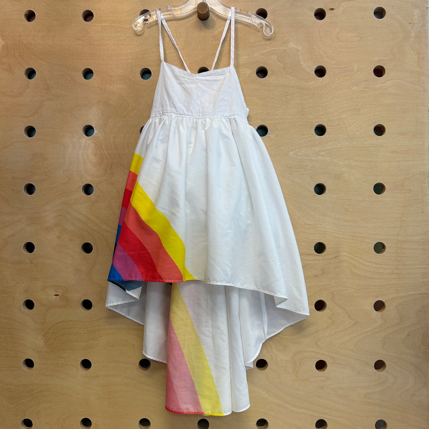 White Rainbow Hi Low Dress