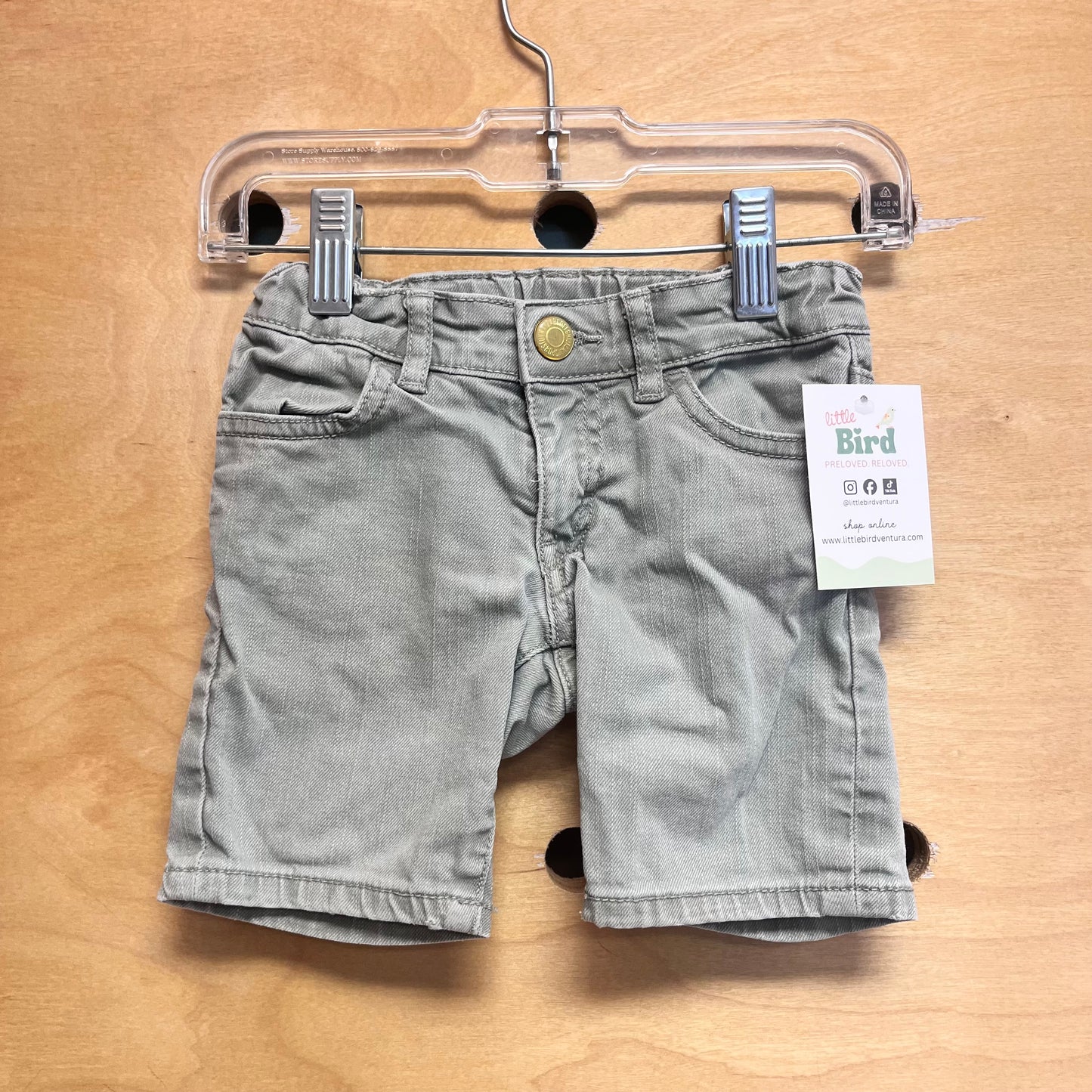 Green Denim Shorts
