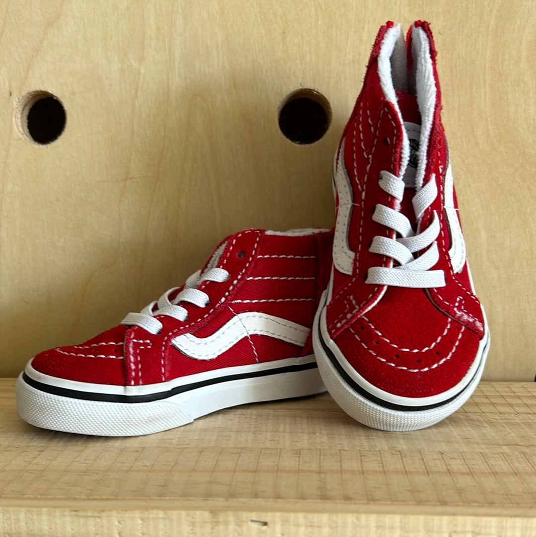 Red & White Hi Tops