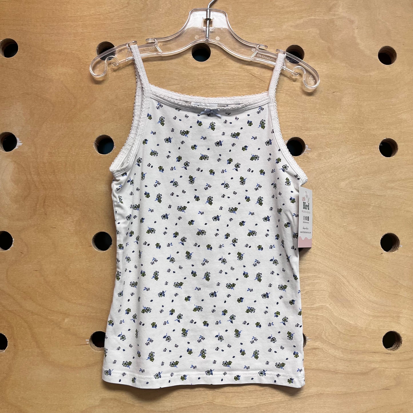 Cream/Blue Floral Tank