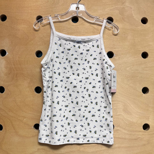 Cream/Blue Floral Tank