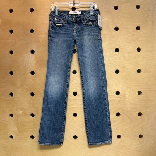 Stretchy Straight Leg Denim Pants