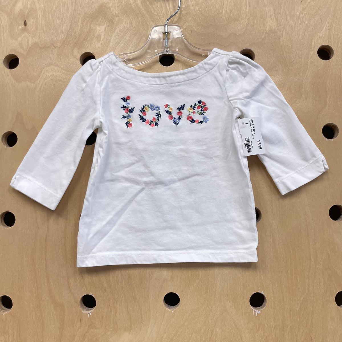 Embroidered Floral LOVE Top