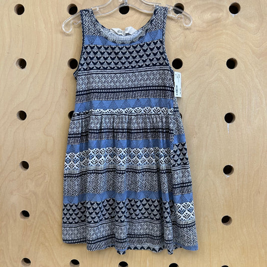 Blue Printed Dress