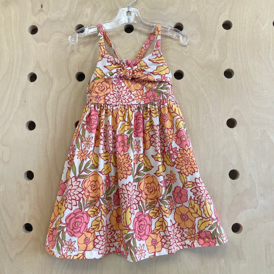 Peach Floral Dress