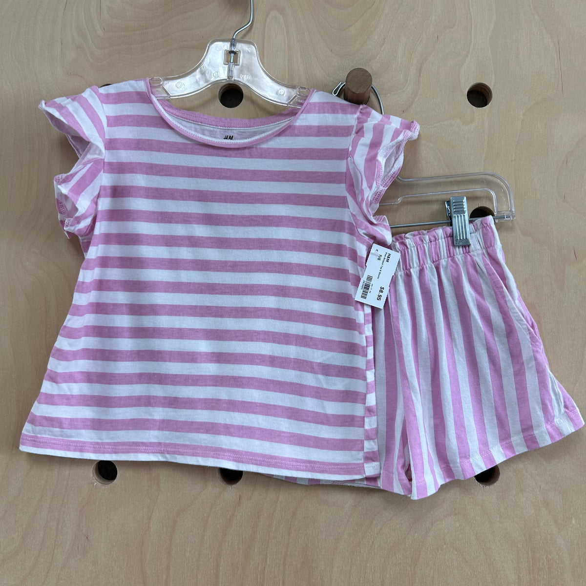 Pink Striped Top & Shorts