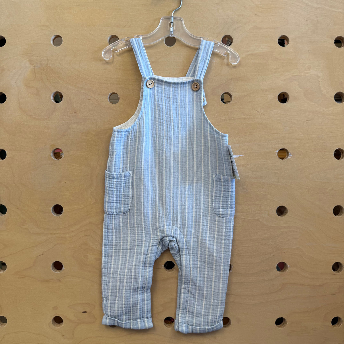 Blue/White Striped Romper