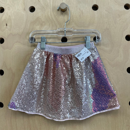 Gold + Rainbow Sequin Skirt
