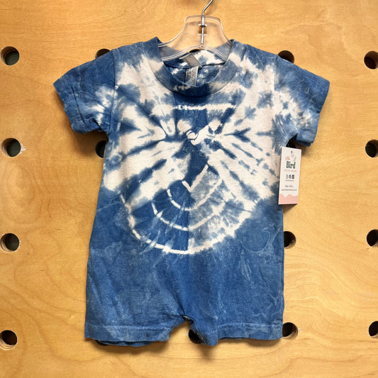 Blue Tie Dye Romper