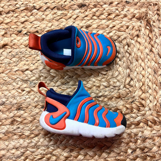 Blue/Orange Wiggle Stripe Easy-On Sneakers