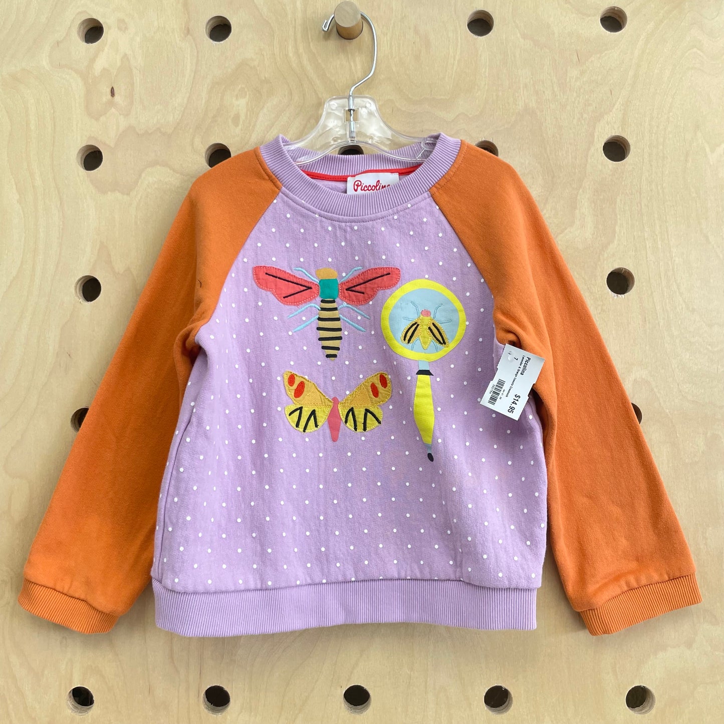 Lavender & Orange Insects Crewneck