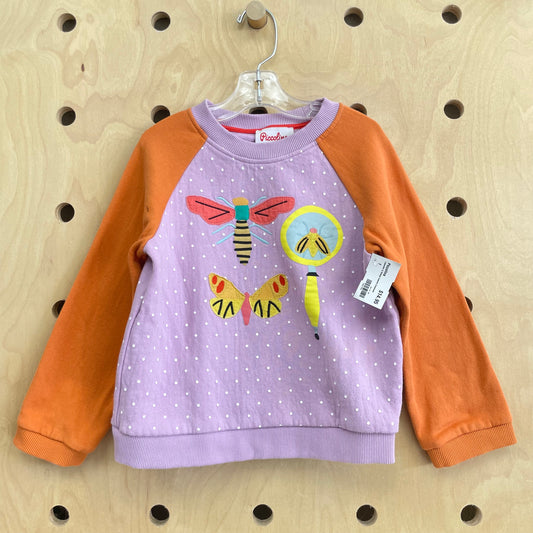 Lavender & Orange Insects Crewneck