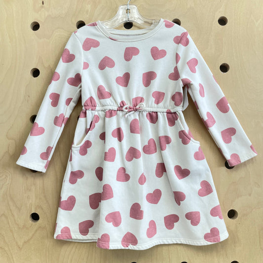 Cream & Pink Hearts Dress