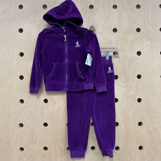 Purple Velour Sweatsuit