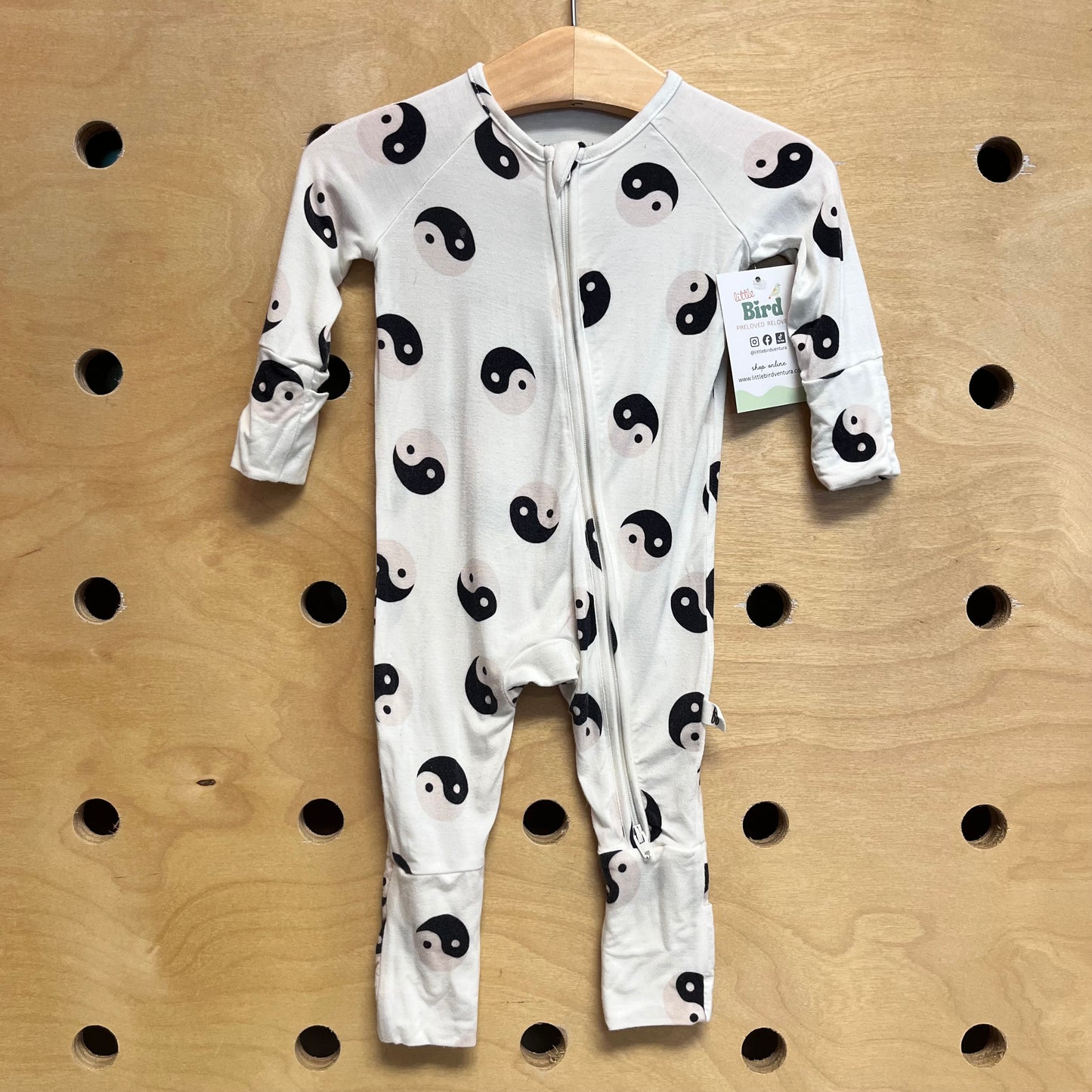 White Bamboo Ying/Yang Zippy