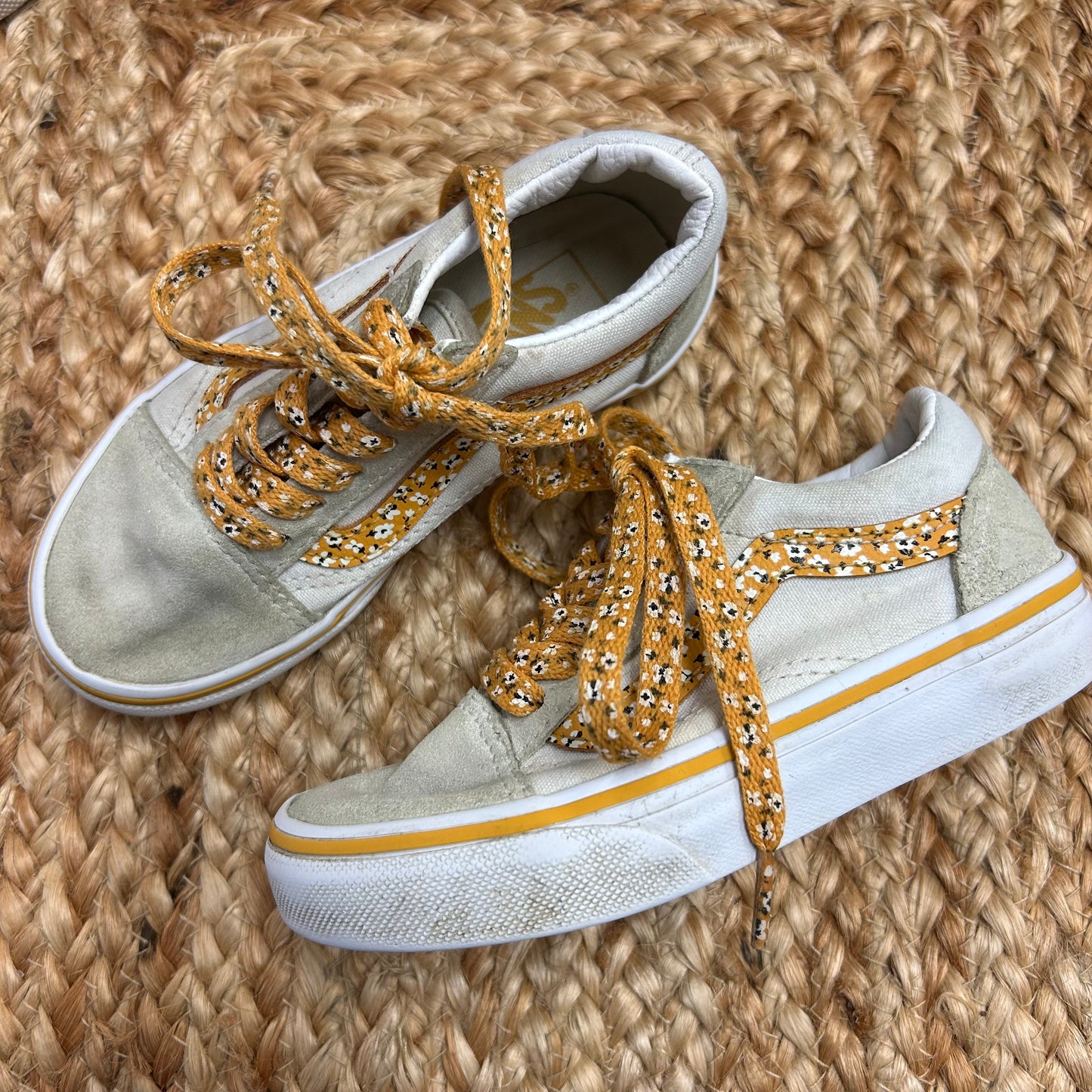 Mustard Floral Sneakers