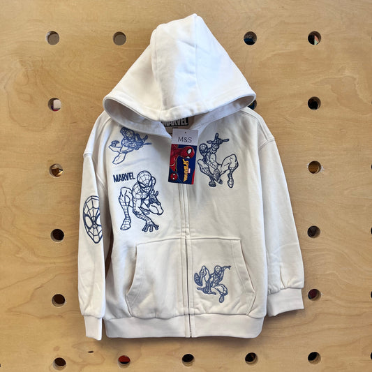 Cream Spiderman Zip Hoodie NEW!
