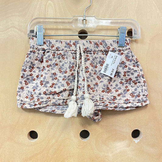 Taupe Floral Gauze Shorts